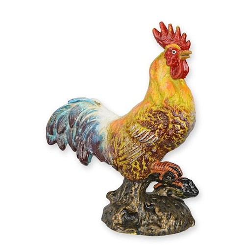 Eine gusseiserne hahnfigur - eine,