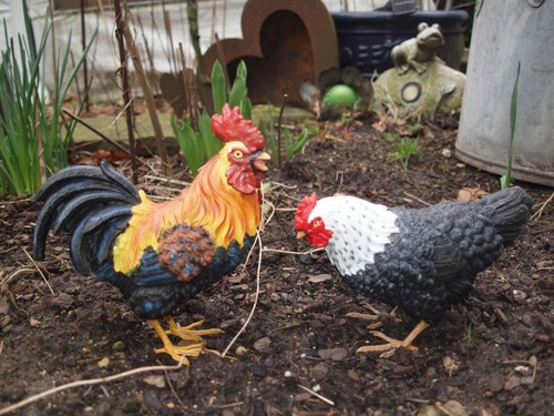 Huhn hahn deko figur - ,