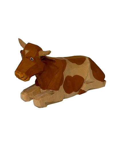 Krippenfigur ochse liegend - krippenfigur“ochse,