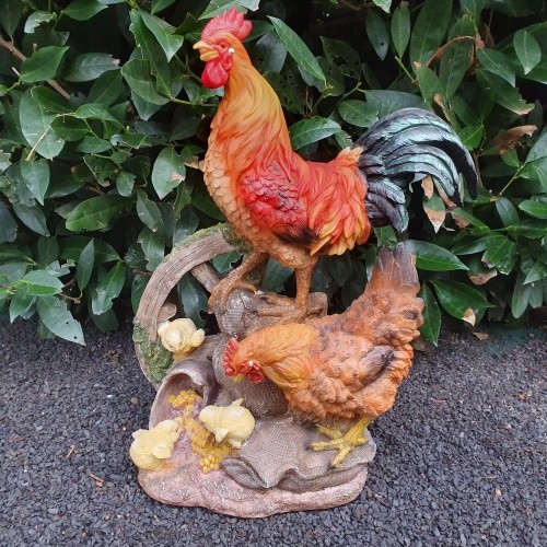 Gartenfigur hahn figur mit - gartenfigur,