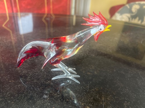 Murano glas hahn figur tier - murano,