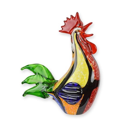 Glasfigur hahn murano stil - hahn, murano-stil