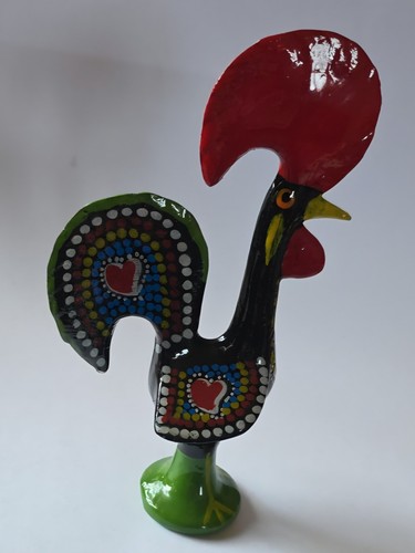 Kleiner hahn figur handbemalt - kleiner,