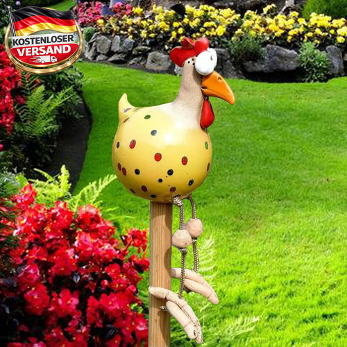 Hühner gartendeko aus harz - gartendeko,