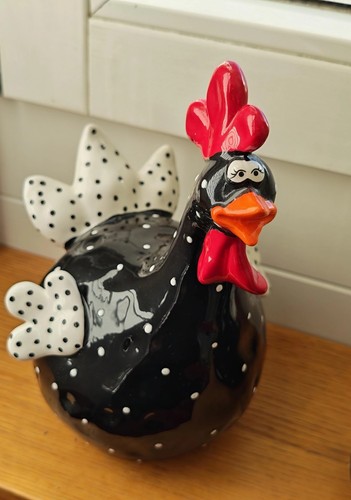 Keramik deko huhn - keramik,