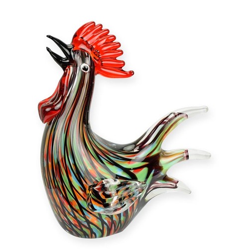 Glasfigur hahn murano stil - glasfigur, im