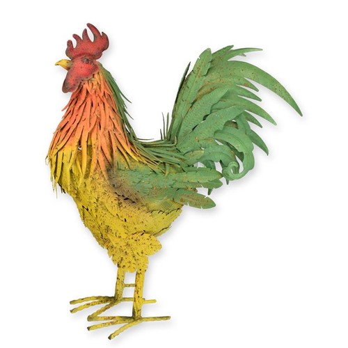 Bunte eisenfigur hahn - bunte, höhe