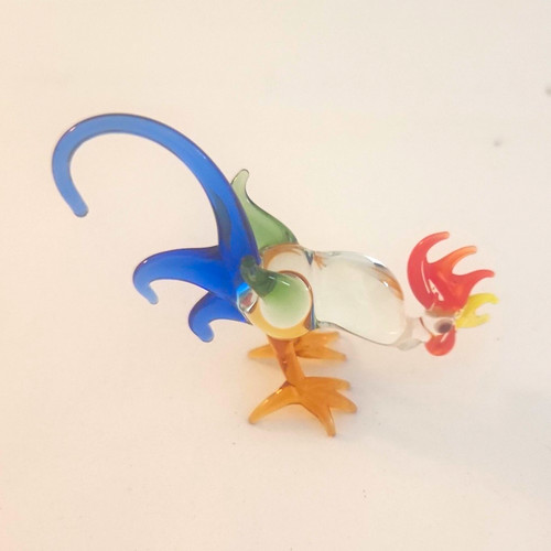 Kunstglas glasfigur hahn - kunstglas,
