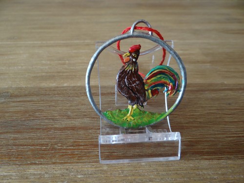 Zinnfigur hahn bemalt - hahn, "